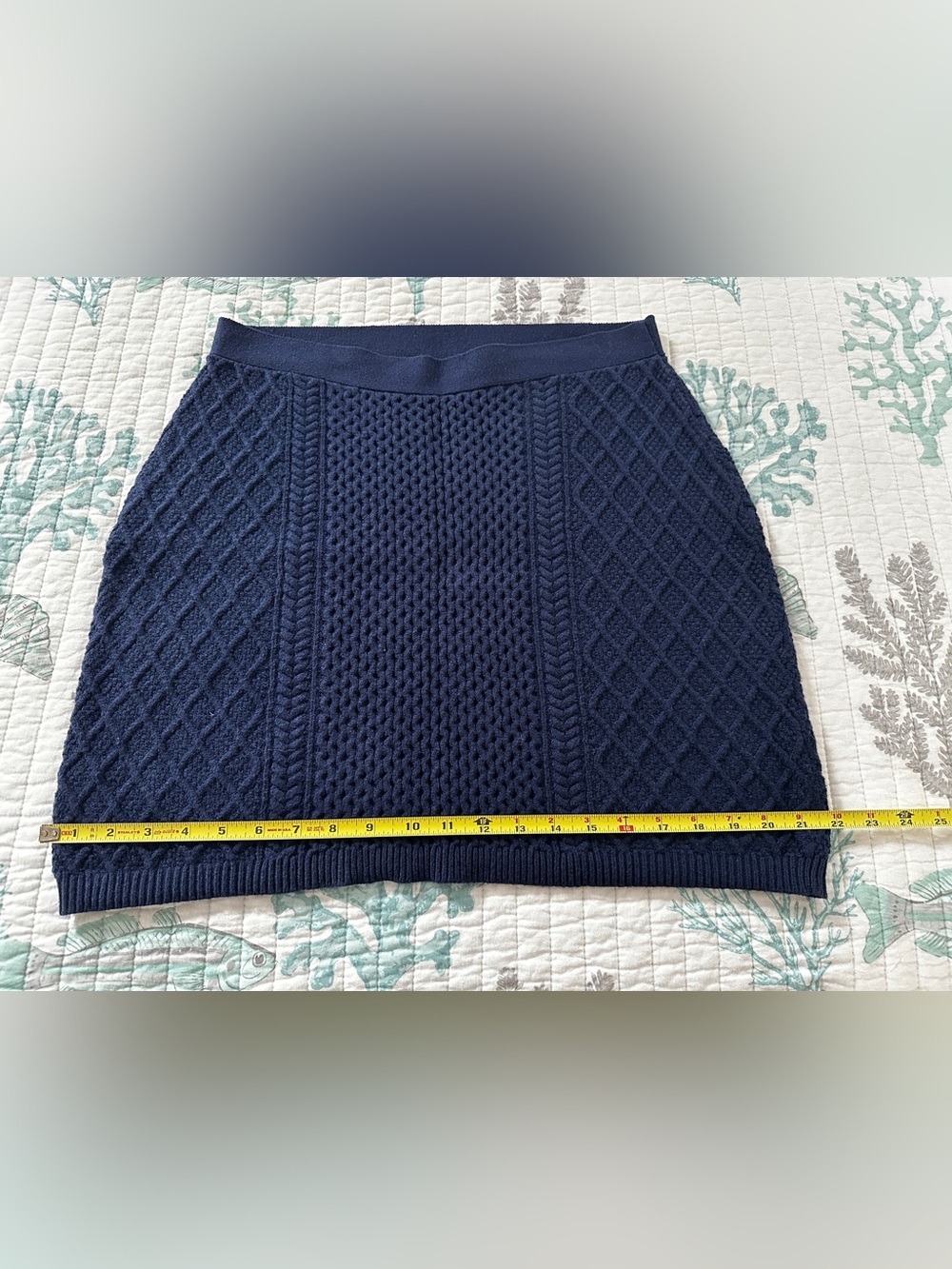 Lilly Pulitzer Navy Cable Knit Skirt - Picture 5 of 5